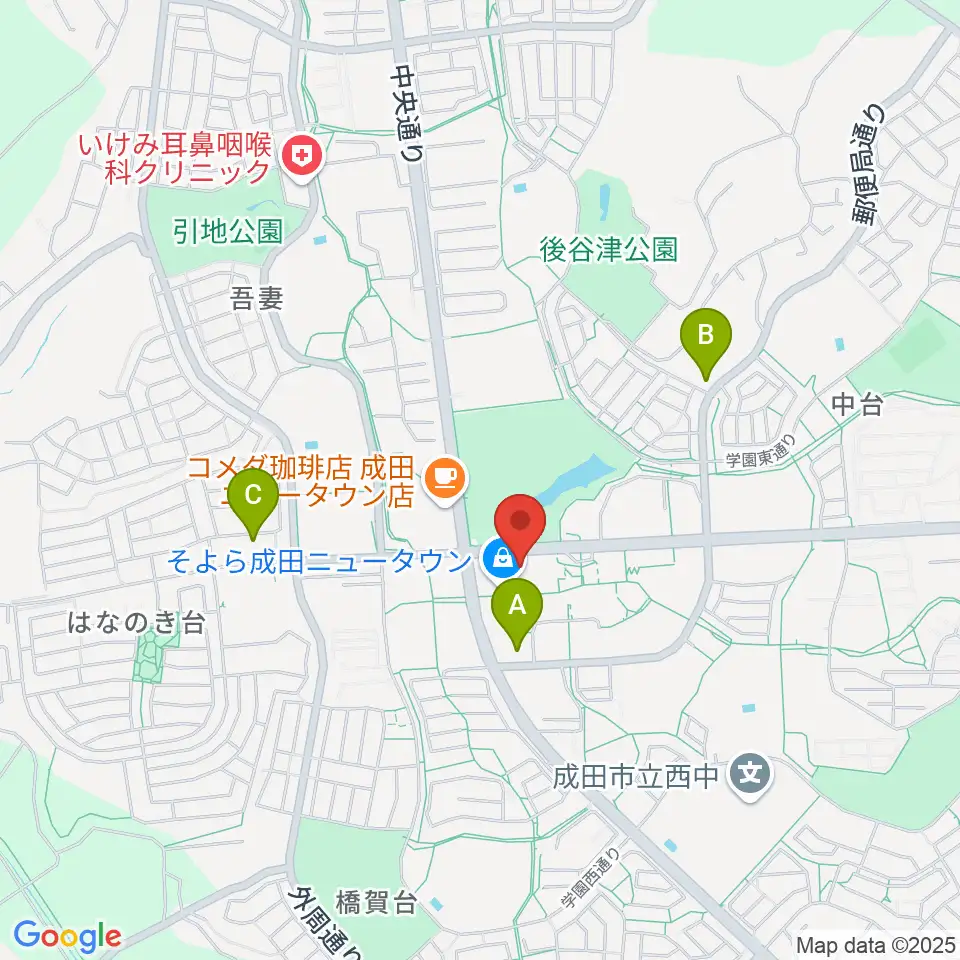 島村楽器 成田ボンベルタ店周辺のコンビニエンスストア一覧地図