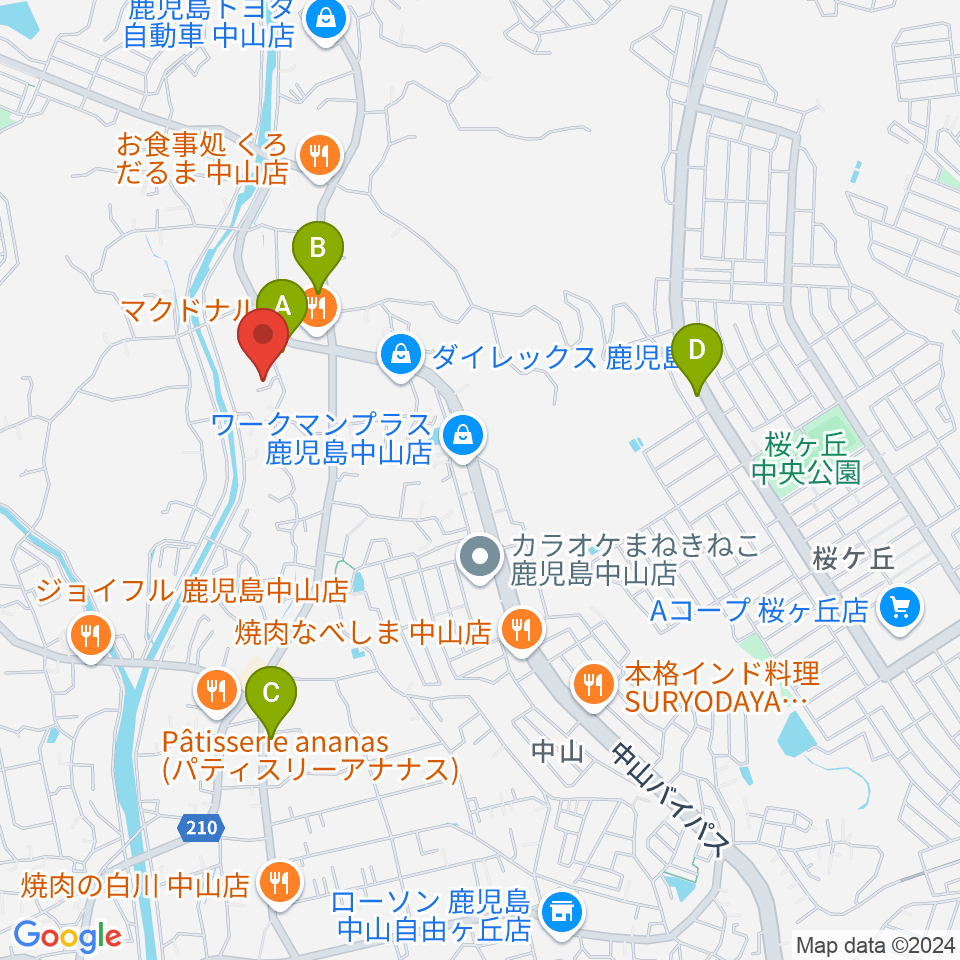 チンパンジースタジオ周辺のコンビニエンスストア一覧地図