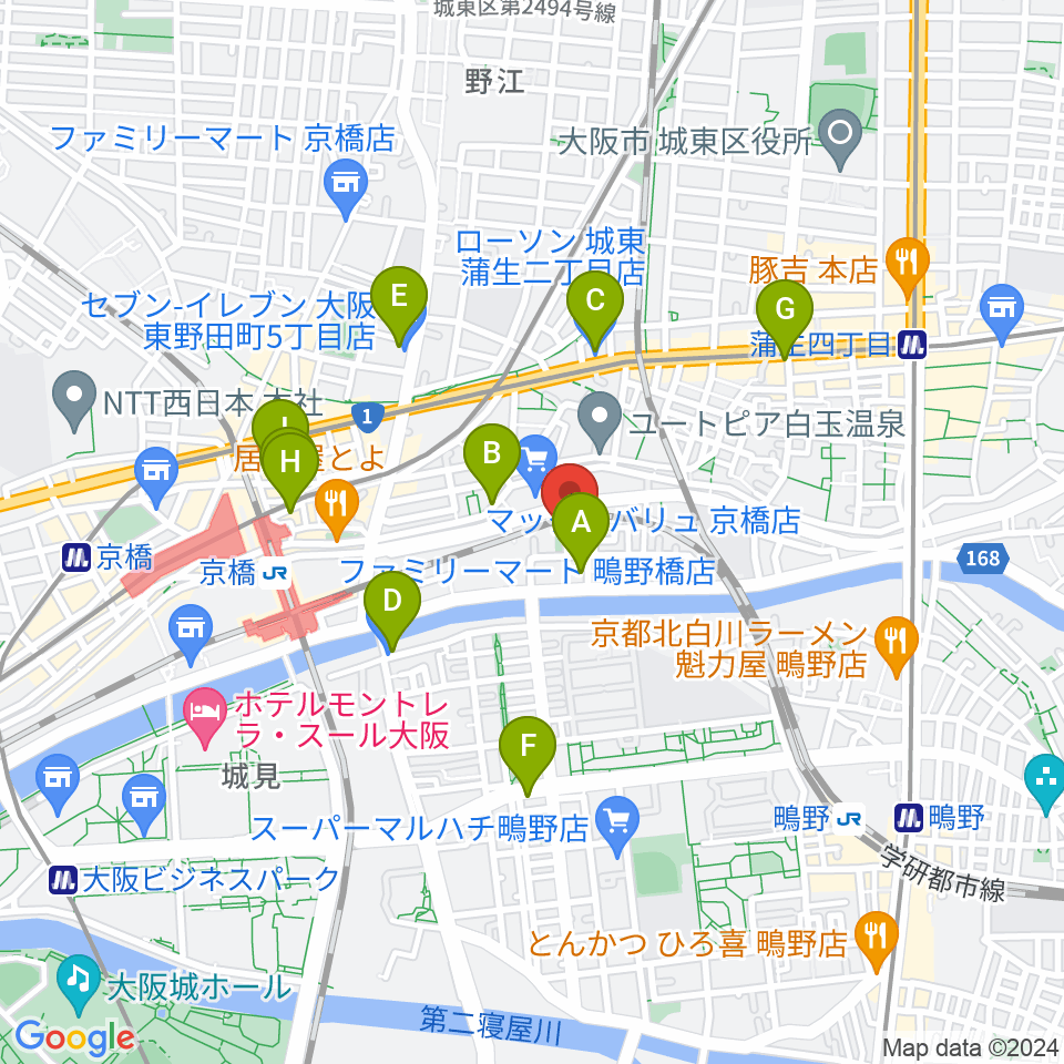 STEEL BOX周辺のコンビニエンスストア一覧地図