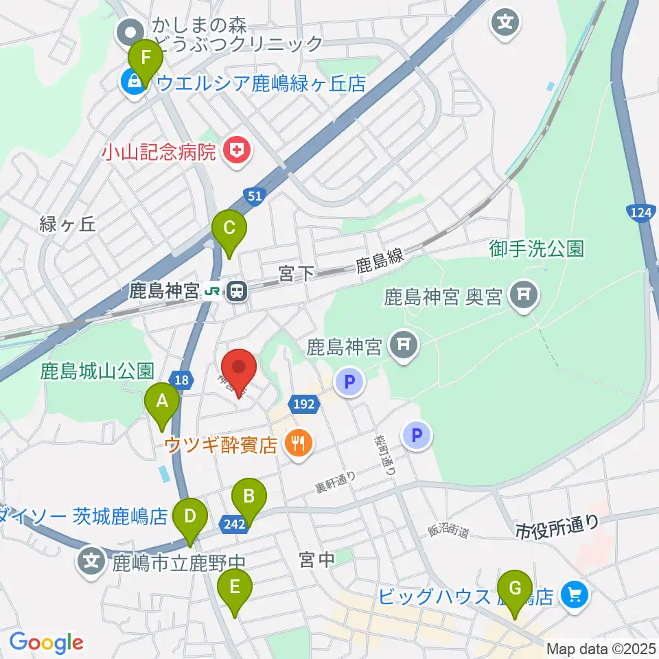 ミュージックショップ ボブ周辺のコンビニエンスストア一覧地図