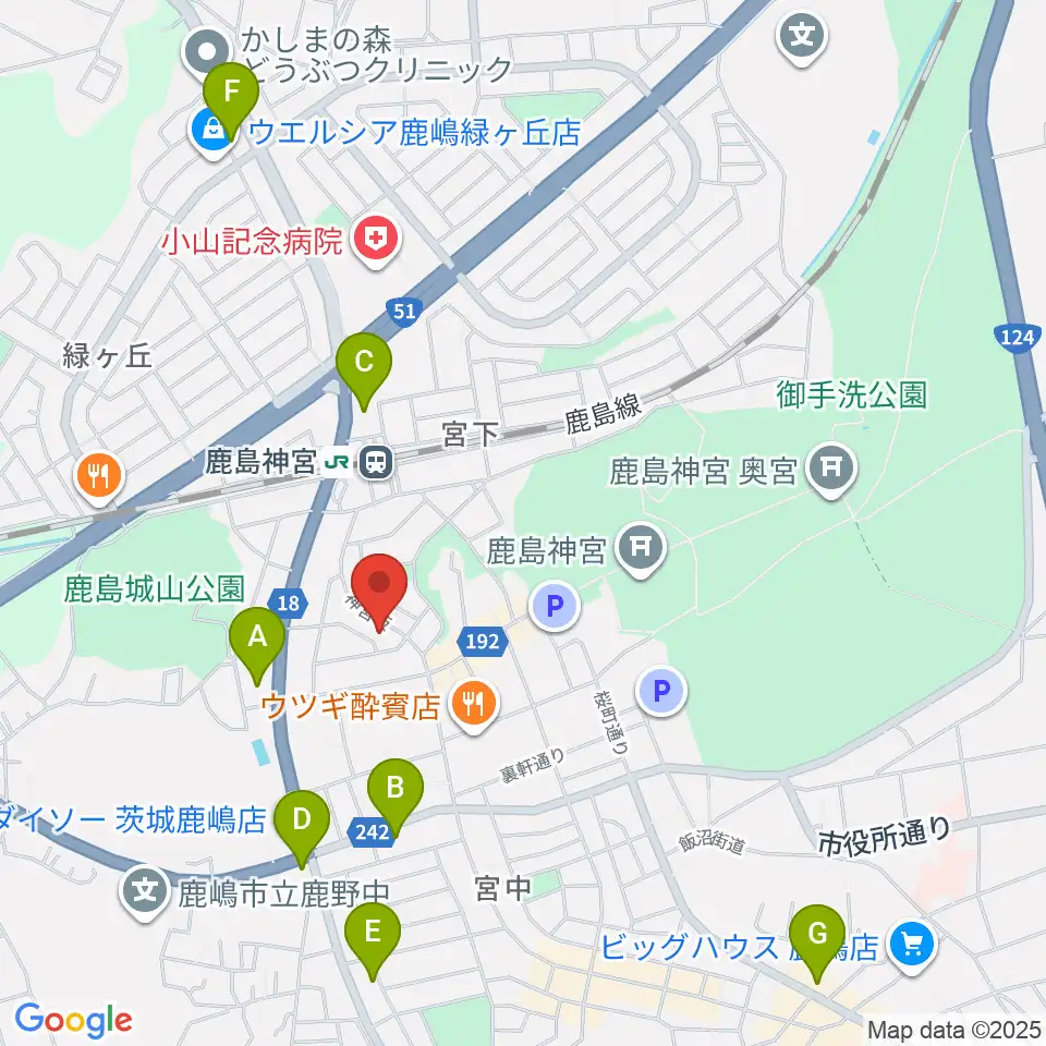 ミュージックショップ ボブ周辺のコンビニエンスストア一覧地図