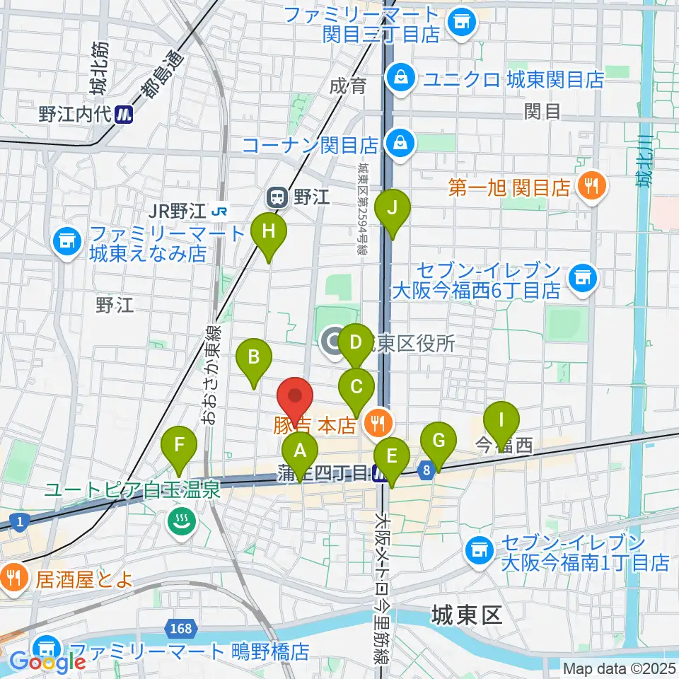 北出音楽事務所 KITADEホール周辺のコンビニエンスストア一覧地図
