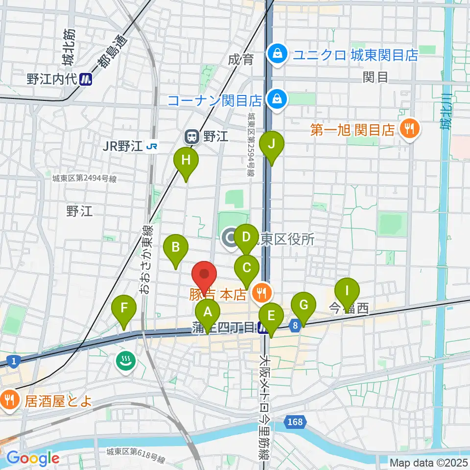 北出音楽事務所 KITADEホール周辺のコンビニエンスストア一覧地図