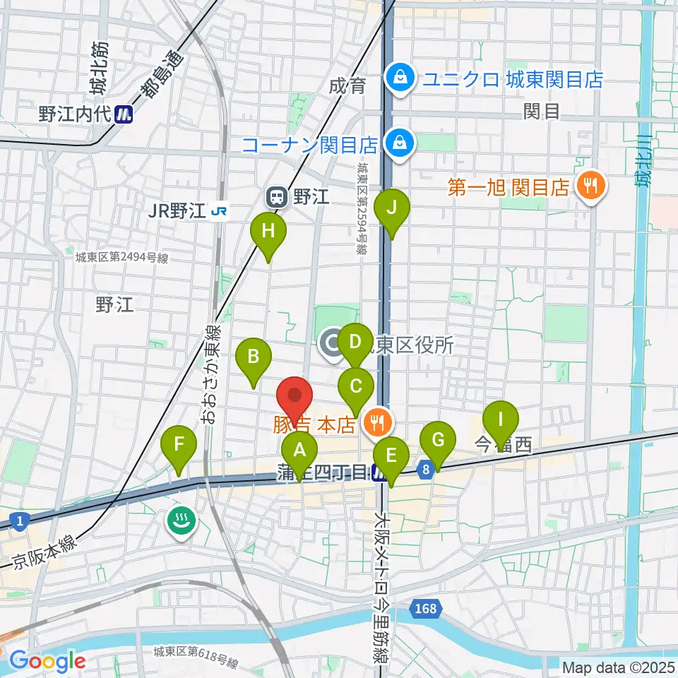北出音楽事務所 KITADEホール周辺のコンビニエンスストア一覧地図