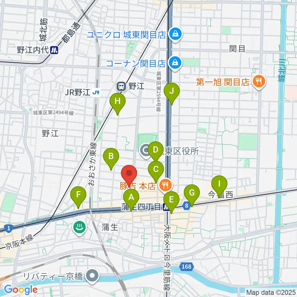 北出音楽事務所 KITADEホール周辺のコンビニエンスストア一覧地図
