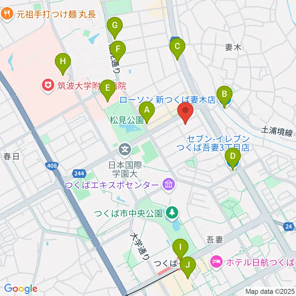 MUSIC PLANT つくば店周辺のコンビニエンスストア一覧地図