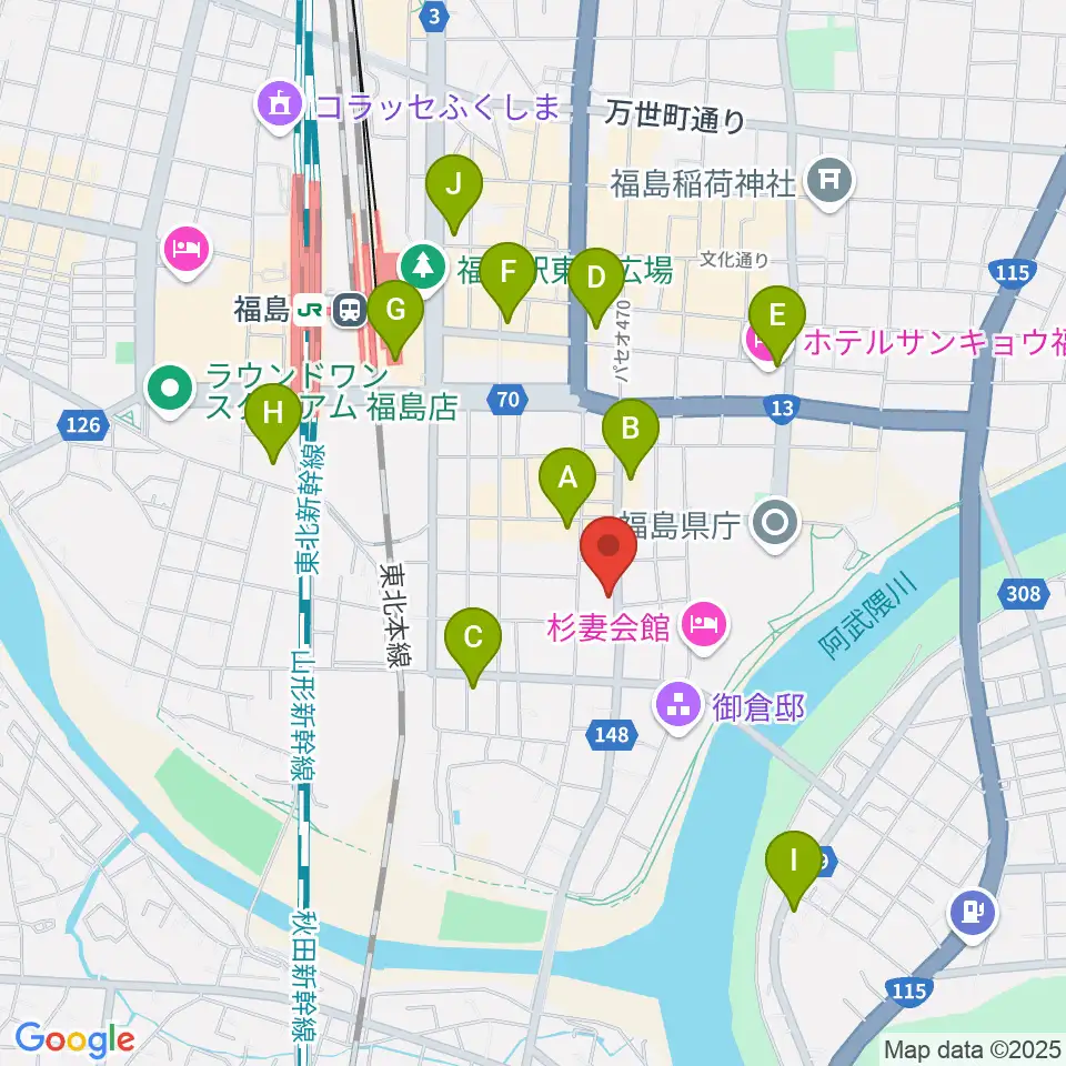 スタジオアイヴィー周辺のコンビニエンスストア一覧地図