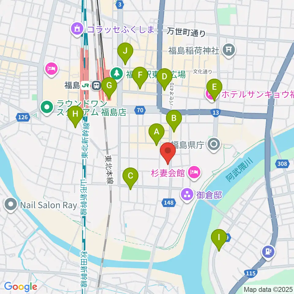 スタジオアイヴィー周辺のコンビニエンスストア一覧地図