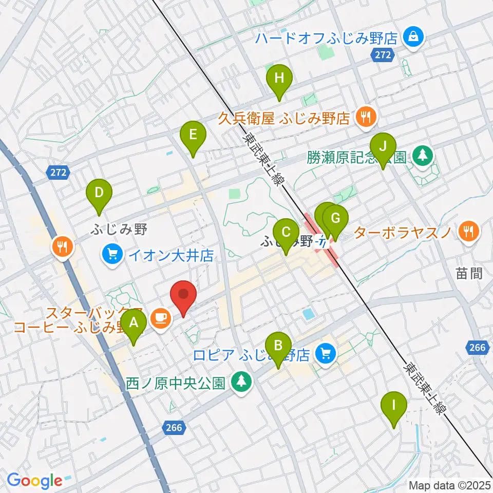 カワイふじみ野ショップ周辺のコンビニエンスストア一覧地図