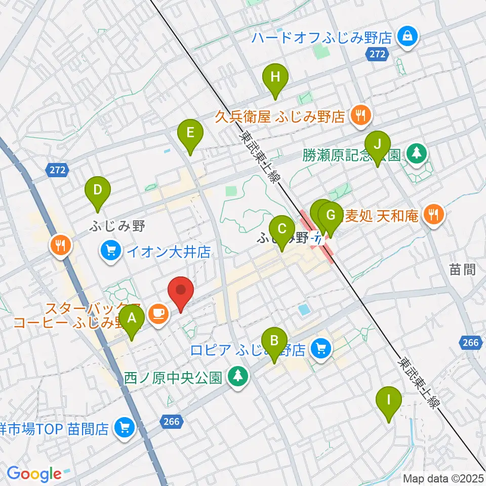カワイふじみ野ショップ周辺のコンビニエンスストア一覧地図