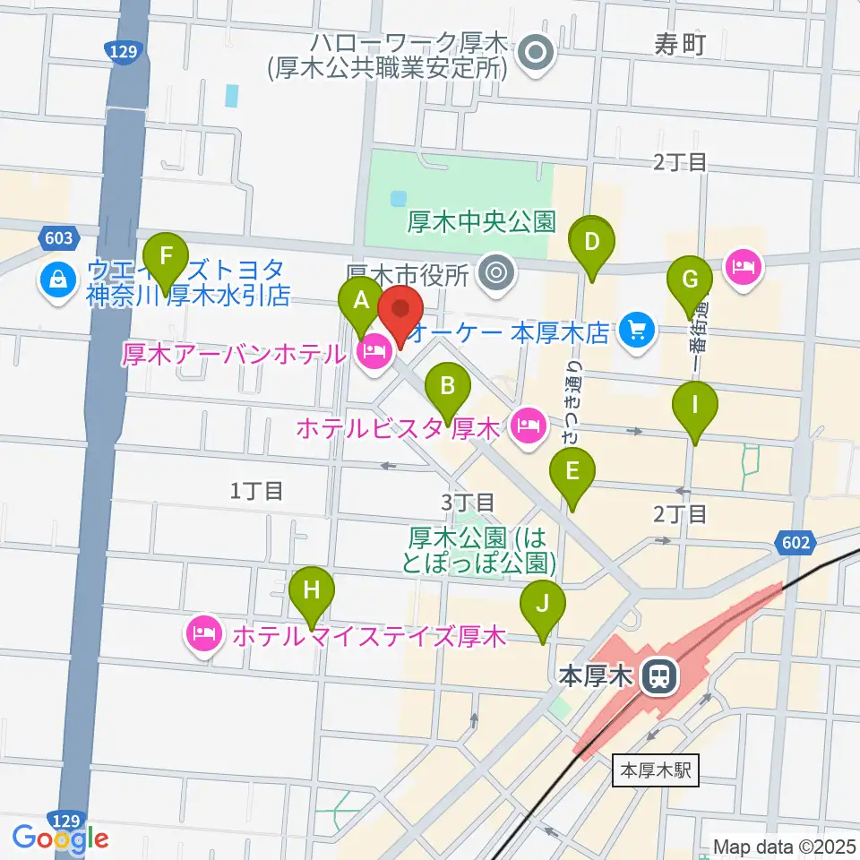 カワイ厚木ショップ周辺のコンビニエンスストア一覧地図