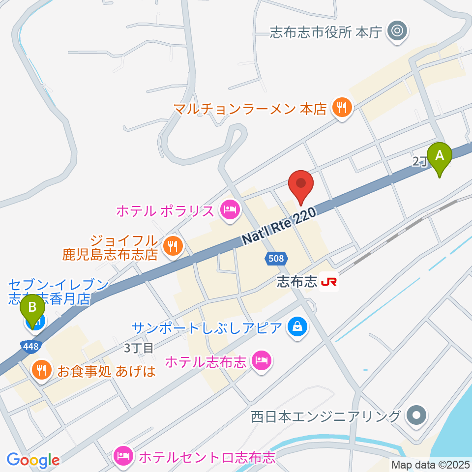 島津楽器スタジオ周辺のコンビニエンスストア一覧地図