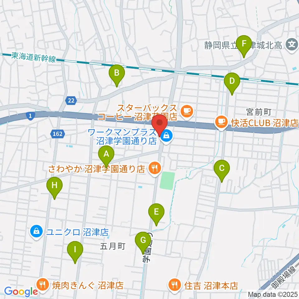 カワイ沼津ショップ周辺のコンビニエンスストア一覧地図