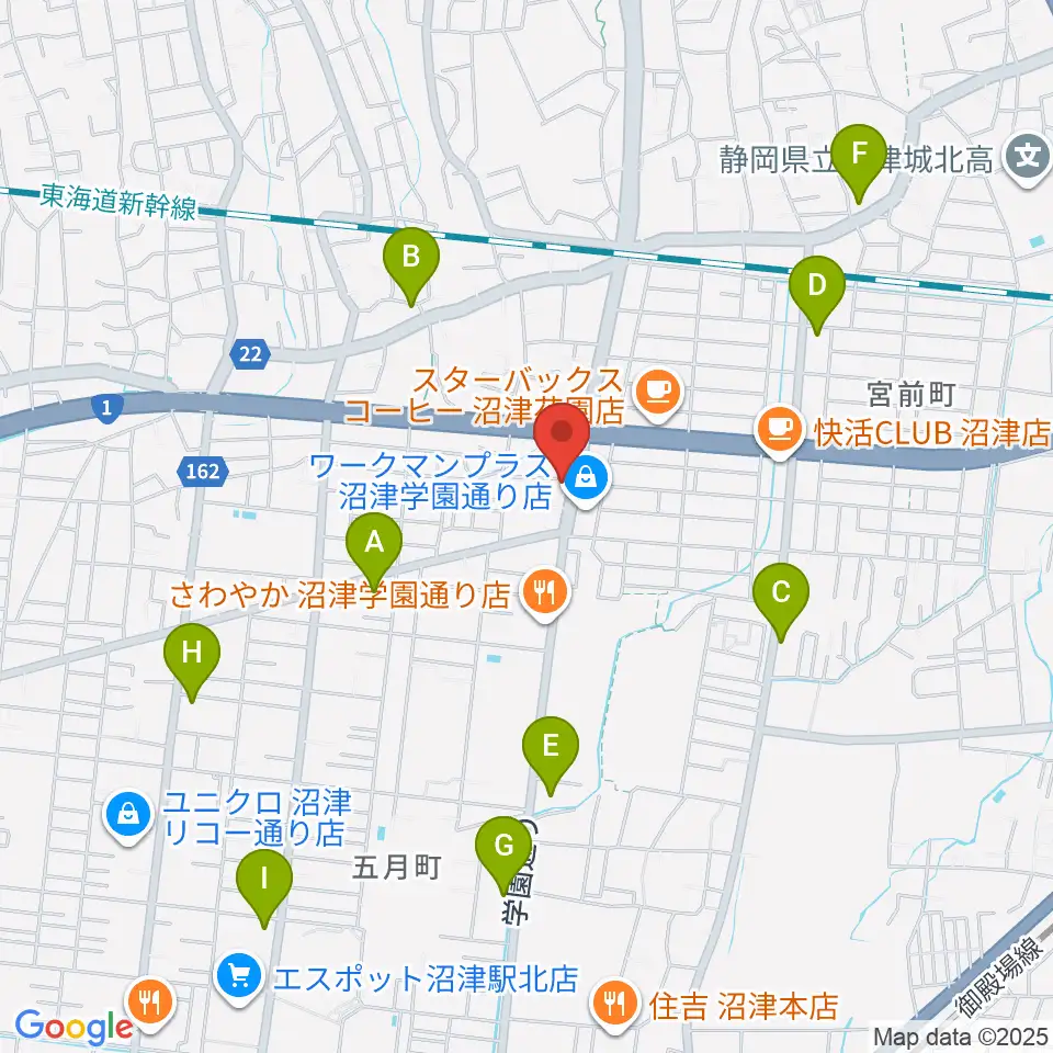 カワイ沼津ショップ周辺のコンビニエンスストア一覧地図