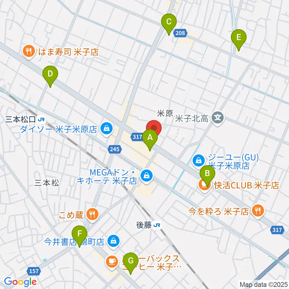 カワイ米子ショップ周辺のコンビニエンスストア一覧地図