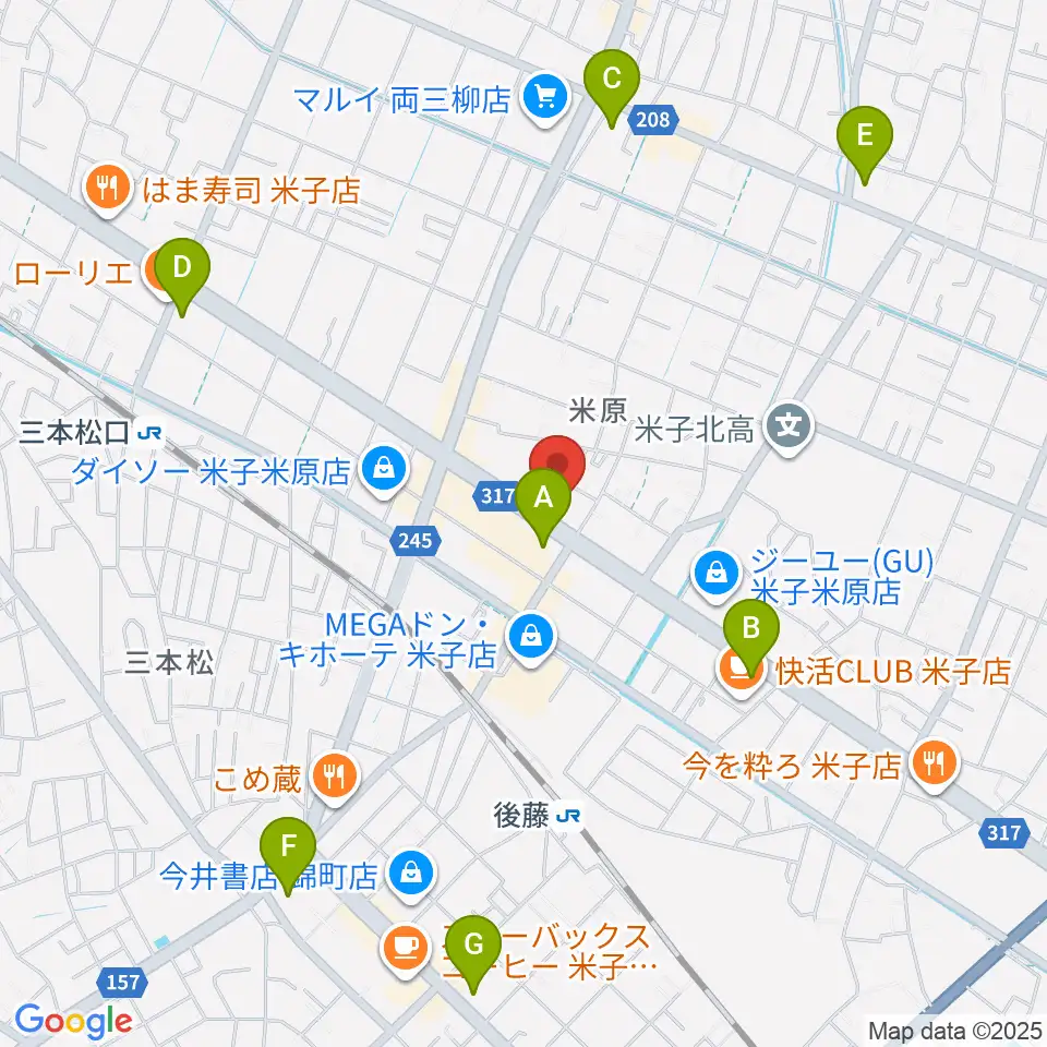カワイ米子ショップ周辺のコンビニエンスストア一覧地図