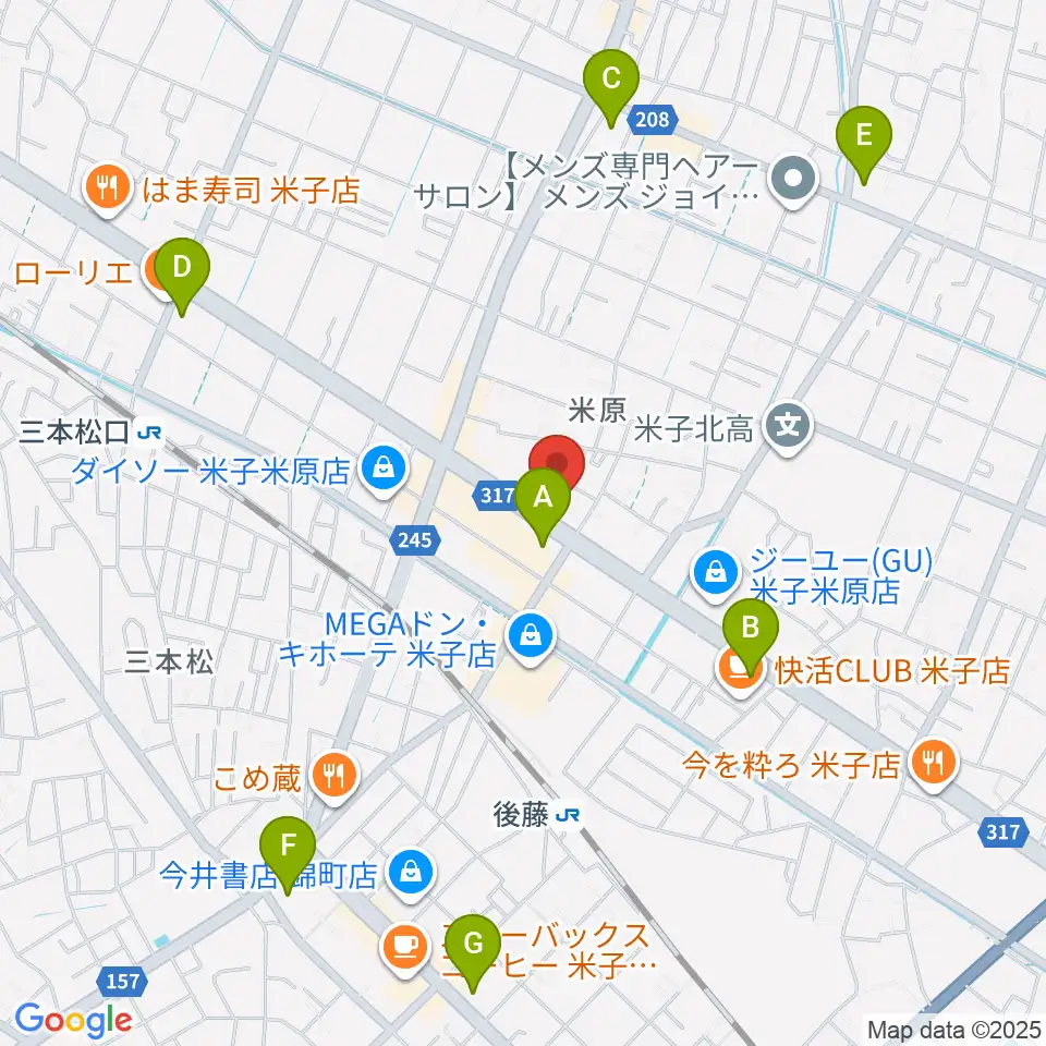 カワイ米子ショップ周辺のコンビニエンスストア一覧地図