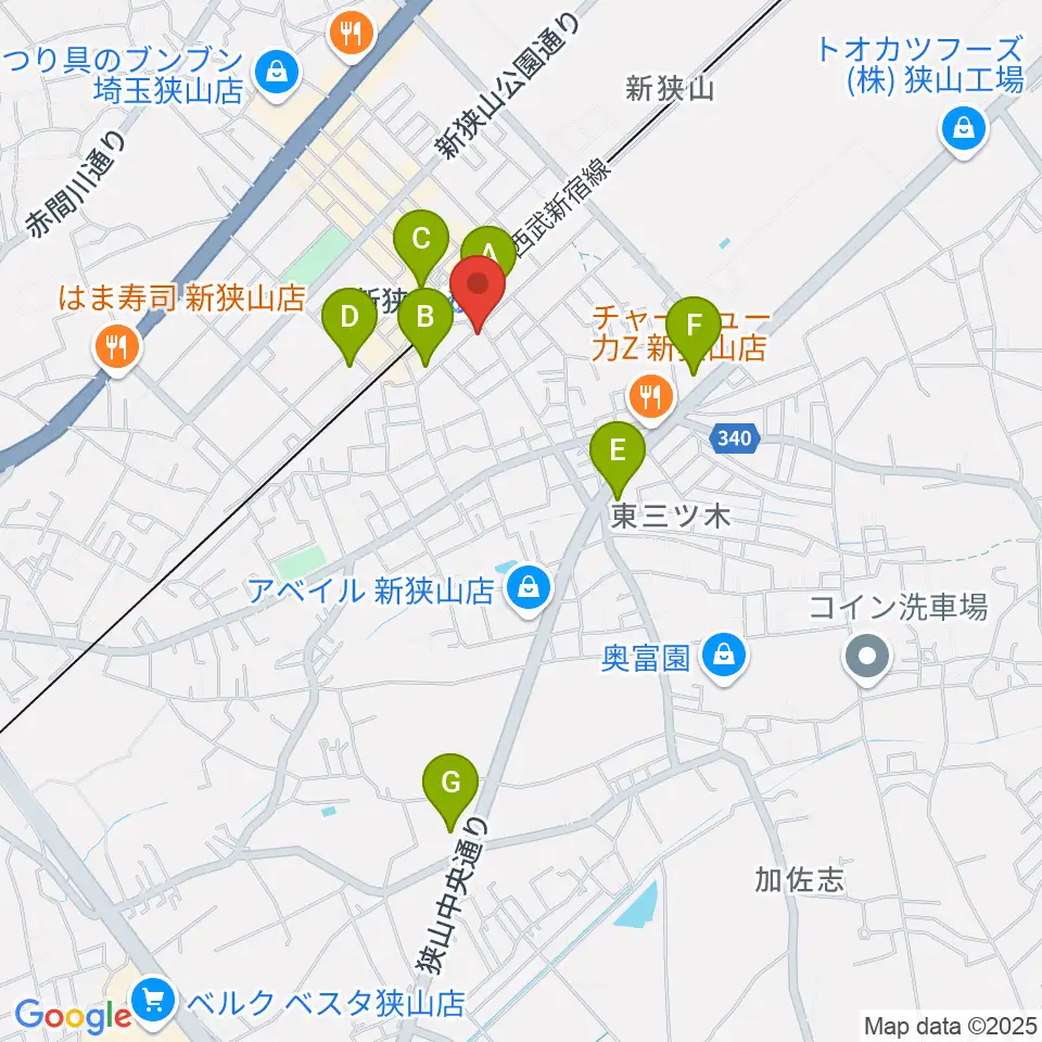 アイリスピアノ周辺のコンビニエンスストア一覧地図