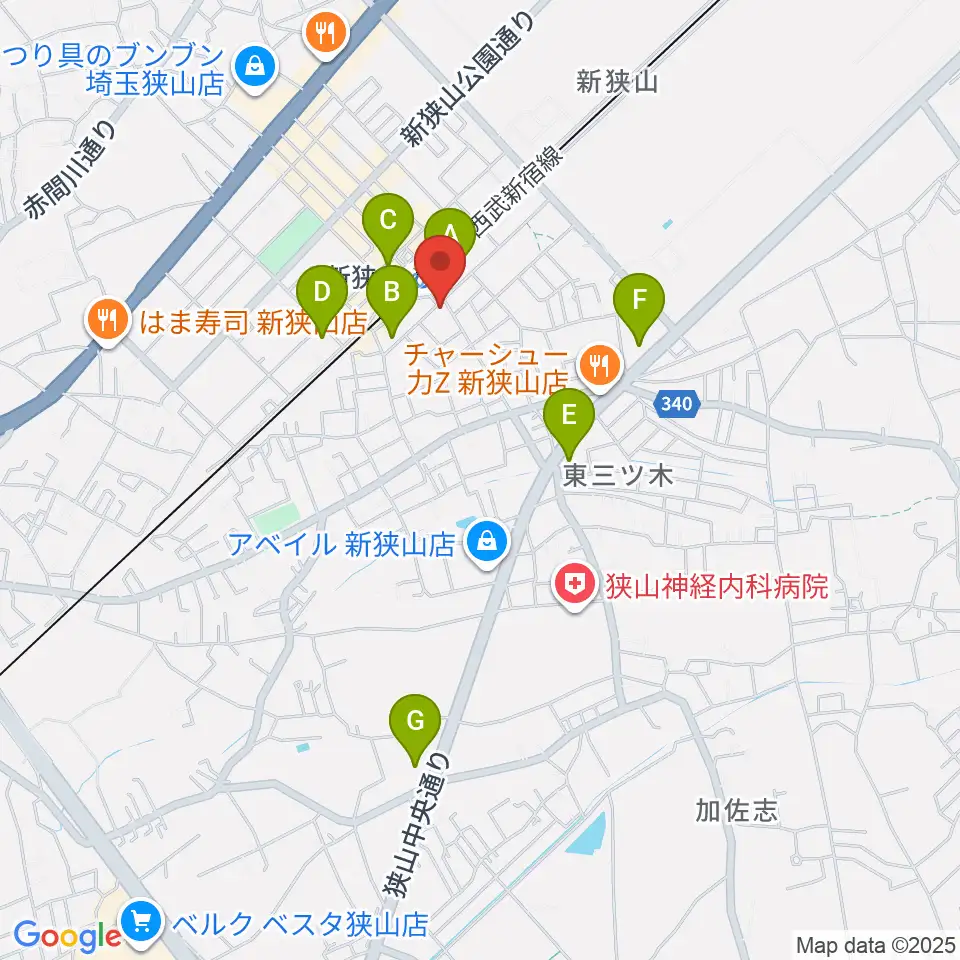 アイリスピアノ周辺のコンビニエンスストア一覧地図