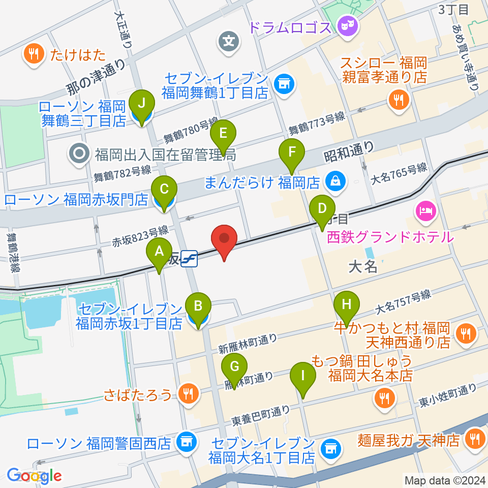 ENOTN Akasaka Studio周辺のコンビニエンスストア一覧地図