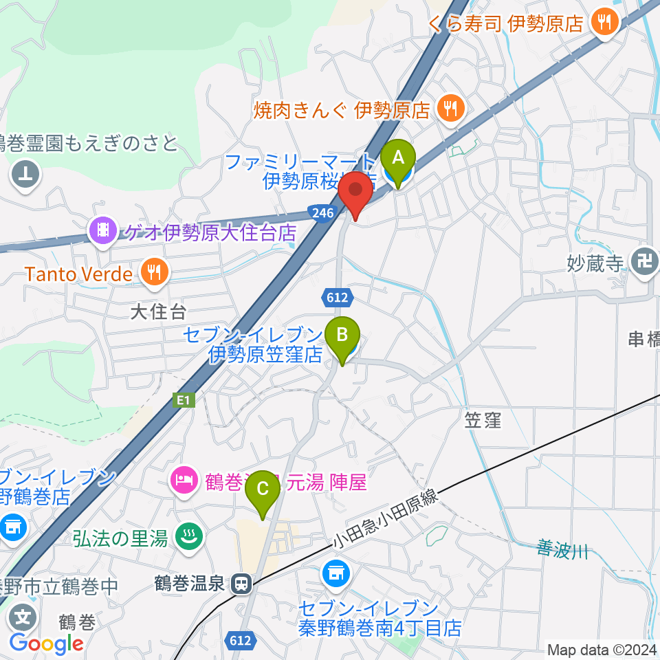 パル音楽産業周辺のコンビニエンスストア一覧地図