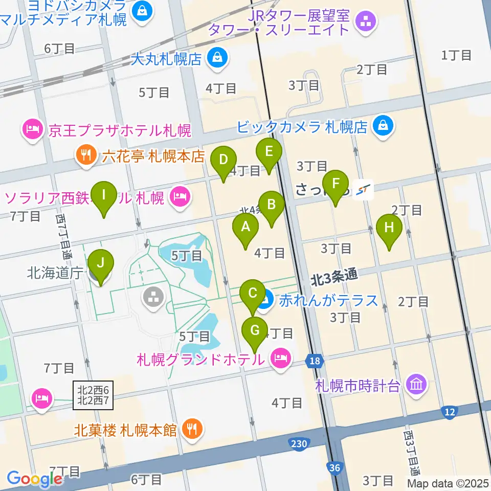 島村楽器 札幌クラシック店周辺のコンビニエンスストア一覧地図