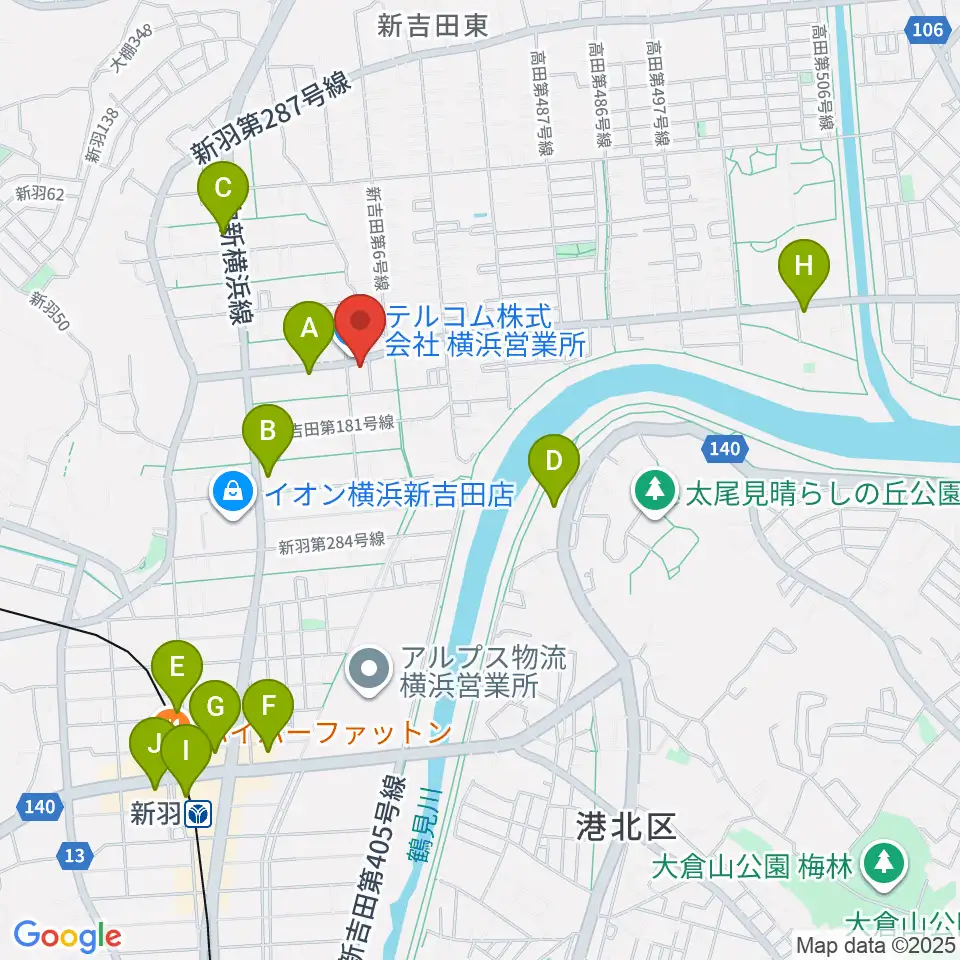 貝塚音楽教室周辺のコンビニエンスストア一覧地図