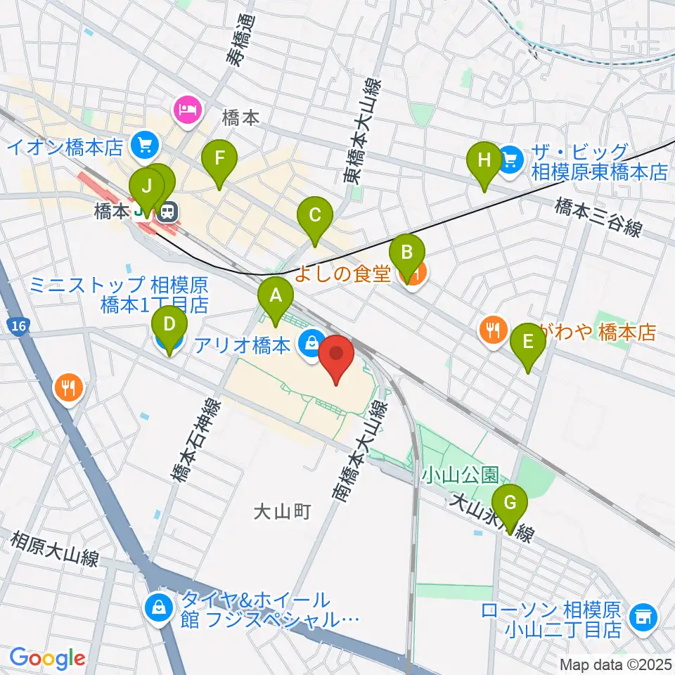 島村楽器 アリオ橋本店周辺のコンビニエンスストア一覧地図