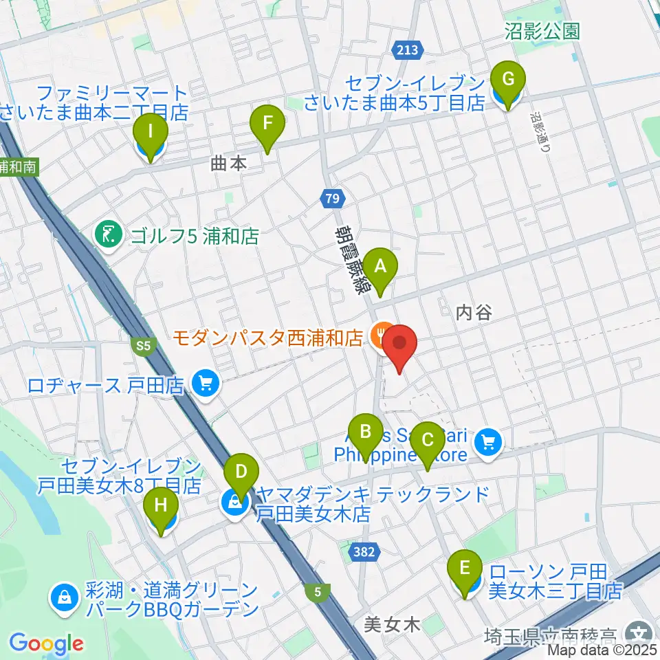 島村楽器 ピアノセレクションセンター周辺のコンビニエンスストア一覧地図