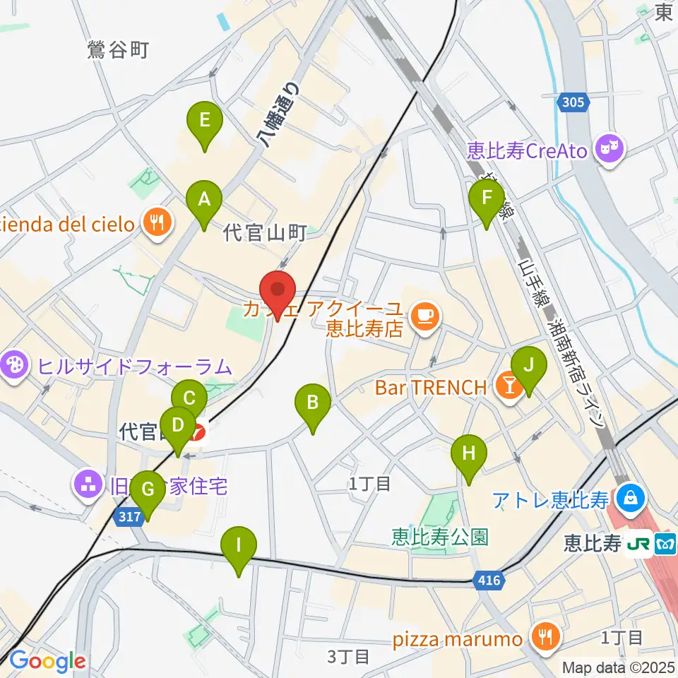 ギタートレーダーズ東京周辺のコンビニエンスストア一覧地図