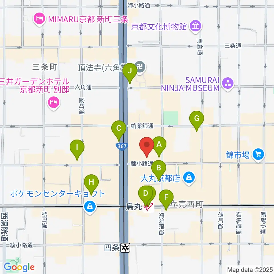 京都フィールドスタジオ周辺のコンビニエンスストア一覧地図