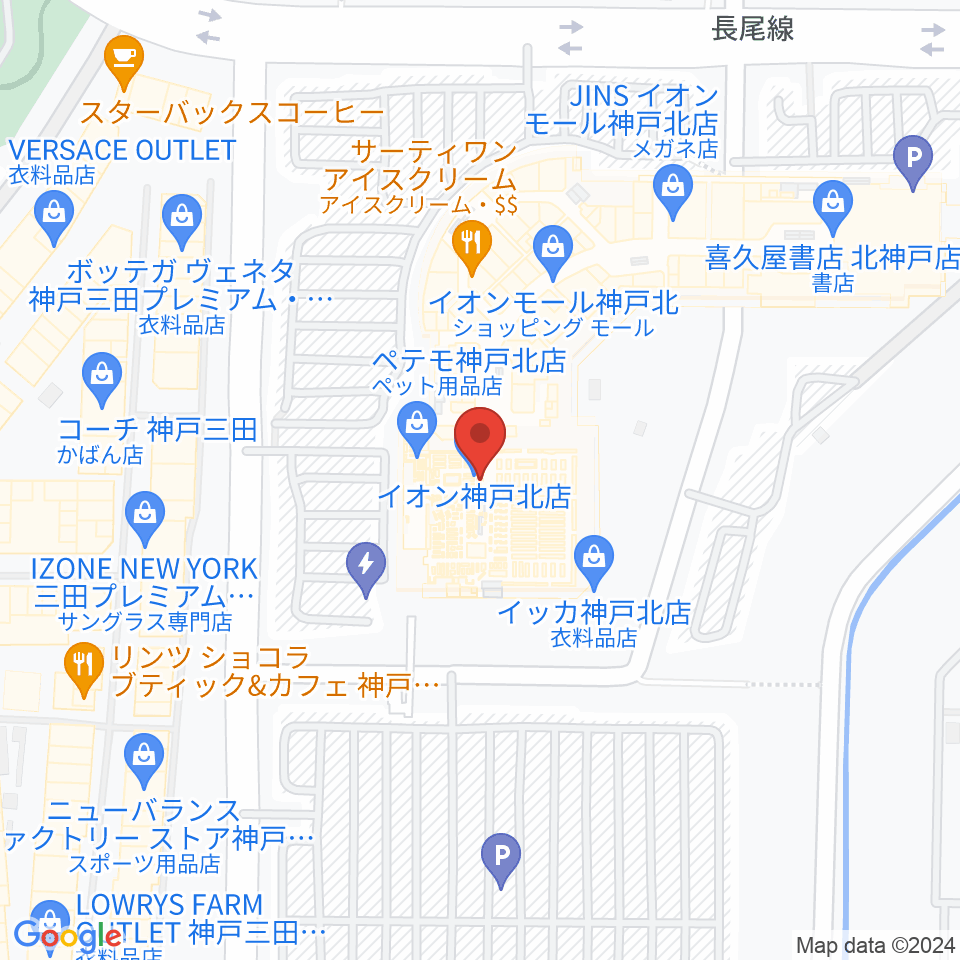 島村楽器 イオンモール神戸北店周辺のコンビニエンスストア一覧地図