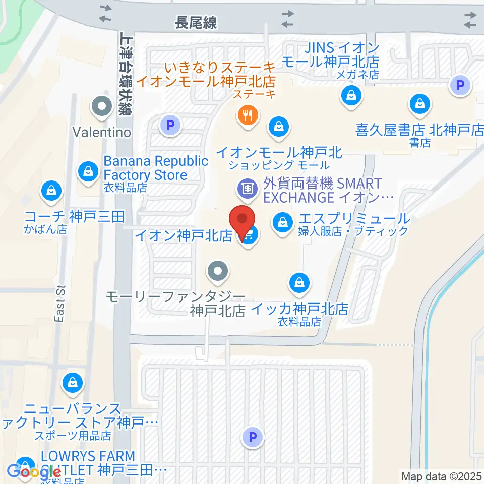 島村楽器 イオンモール神戸北店周辺のコンビニエンスストア一覧地図