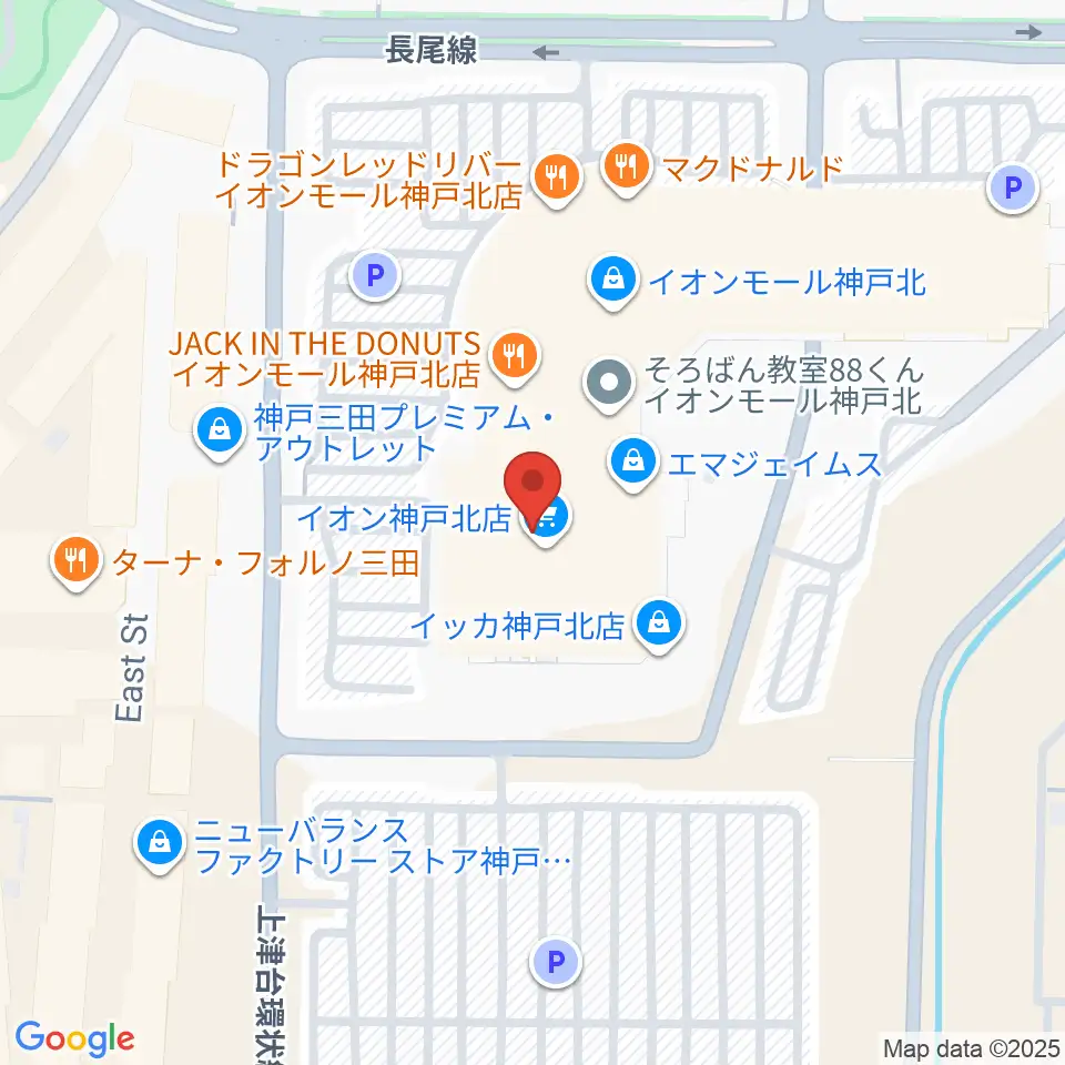 島村楽器 イオンモール神戸北店周辺のコンビニエンスストア一覧地図