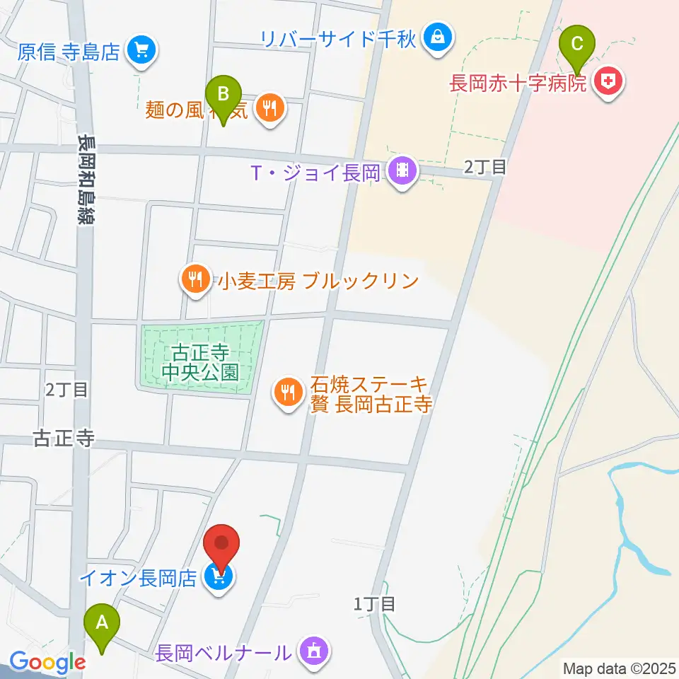 島村楽器 イオン長岡店 周辺のコンビニエンスストア一覧地図