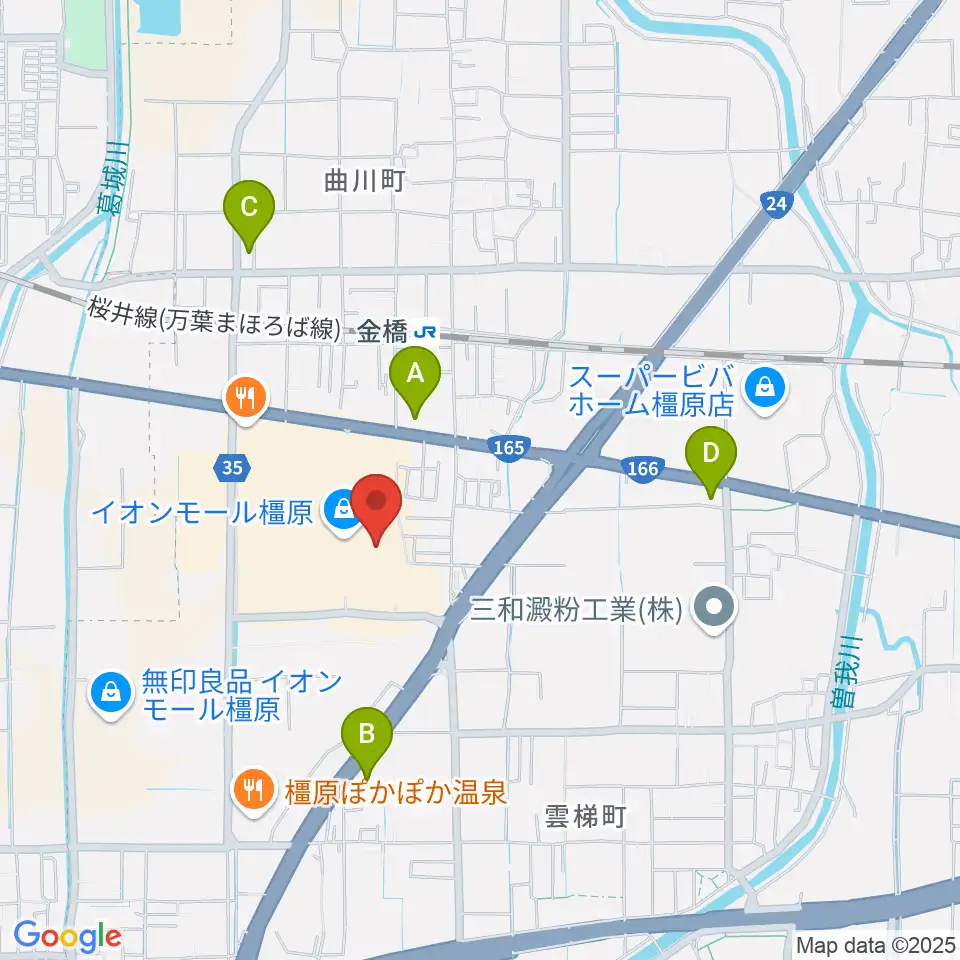 島村楽器 イオンモール橿原店周辺のコンビニエンスストア一覧地図