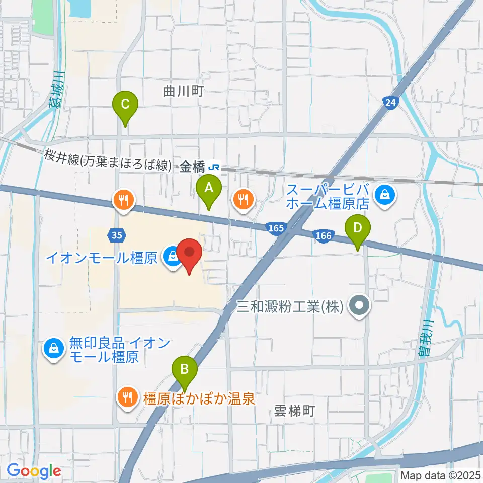 島村楽器 イオンモール橿原店周辺のコンビニエンスストア一覧地図