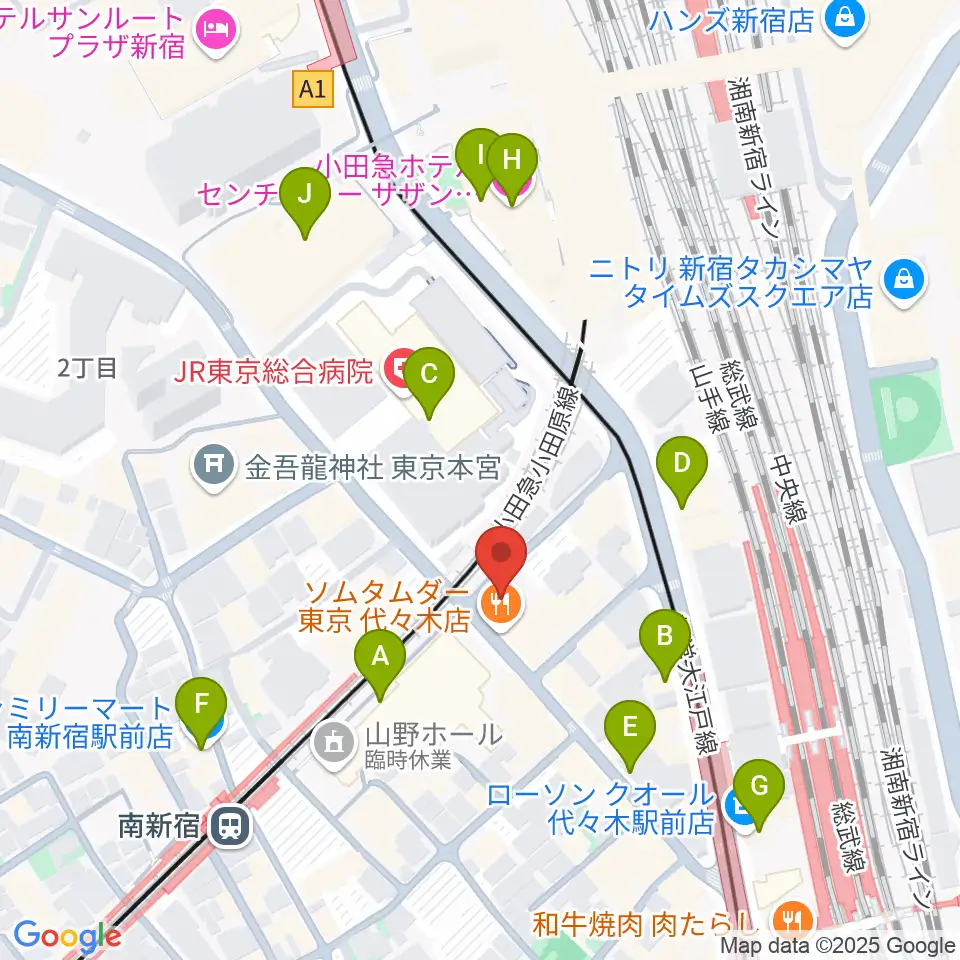 代々木アトリエ・ムジカ周辺のコンビニエンスストア一覧地図