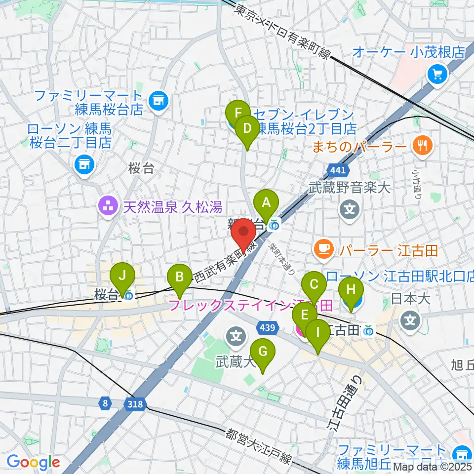 GALLERY STUDIO 1619.周辺のコンビニエンスストア一覧地図