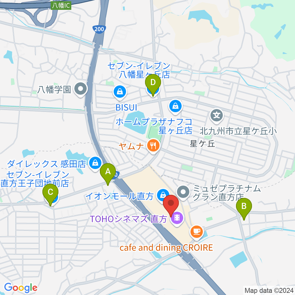 島村楽器 イオンモール直方店周辺のコンビニエンスストア一覧地図