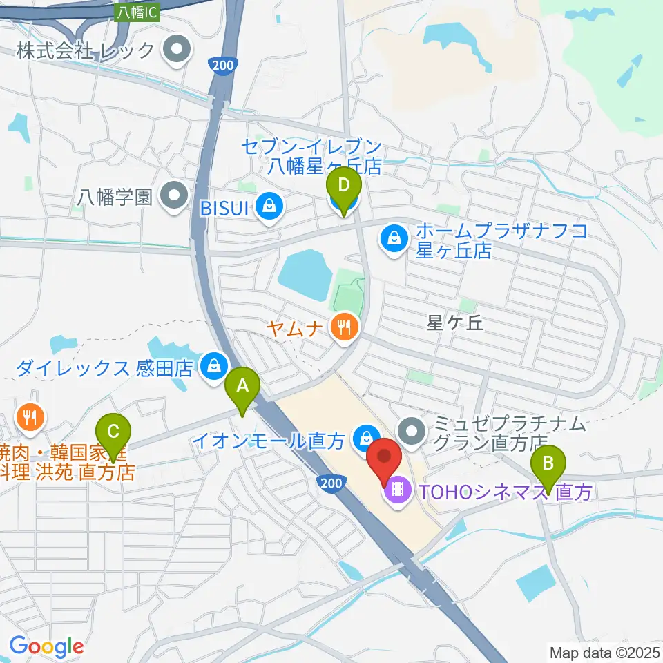 島村楽器 イオンモール直方店周辺のコンビニエンスストア一覧地図
