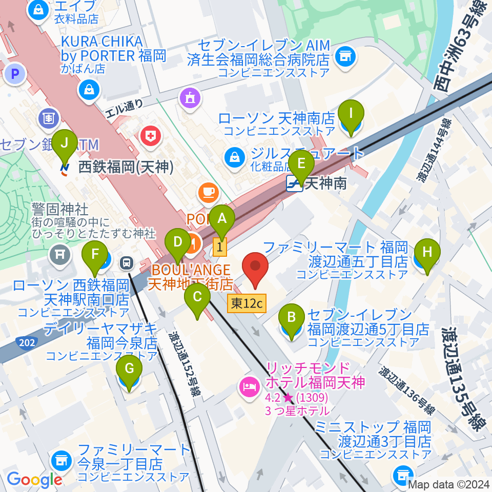 BIGBOSS福岡周辺のコンビニエンスストア一覧地図