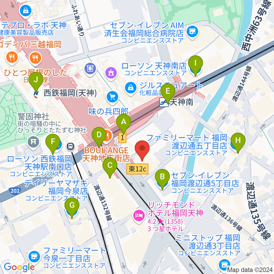 BIGBOSS福岡周辺のコンビニエンスストア一覧地図