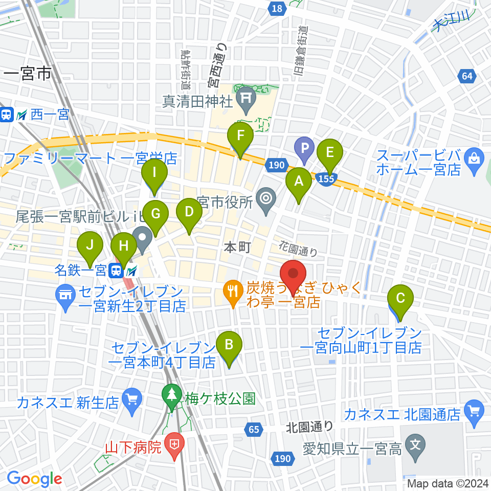 ミュージックポケット周辺のコンビニエンスストア一覧地図