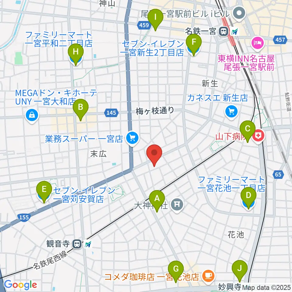 Grace MACK グレースマック周辺のコンビニエンスストア一覧地図