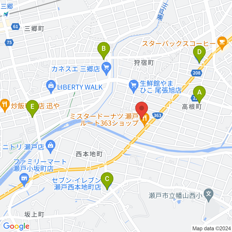 スタジオ・ミディ周辺のコンビニエンスストア一覧地図