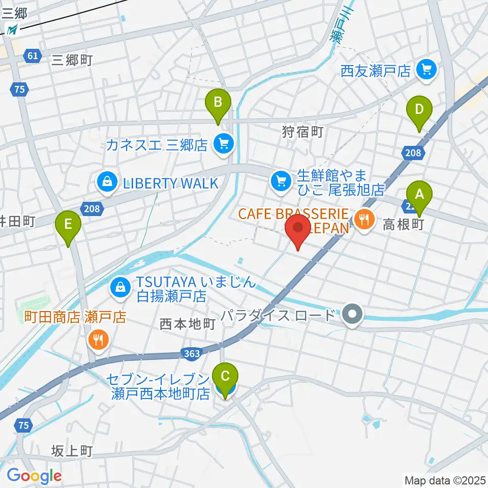 スタジオ・ミディ周辺のコンビニエンスストア一覧地図