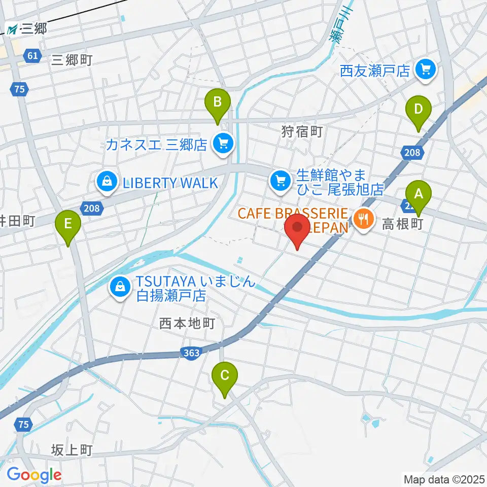 スタジオ・ミディ周辺のコンビニエンスストア一覧地図