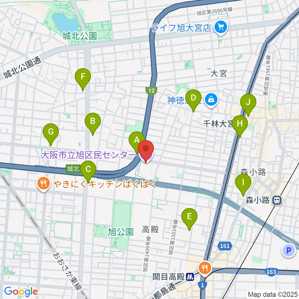 芸術創造館 音楽練習室周辺のコンビニエンスストア一覧地図