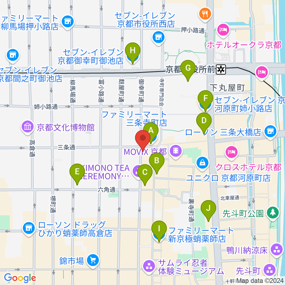 ギア-GEAR-専用劇場周辺のコンビニエンスストア一覧地図